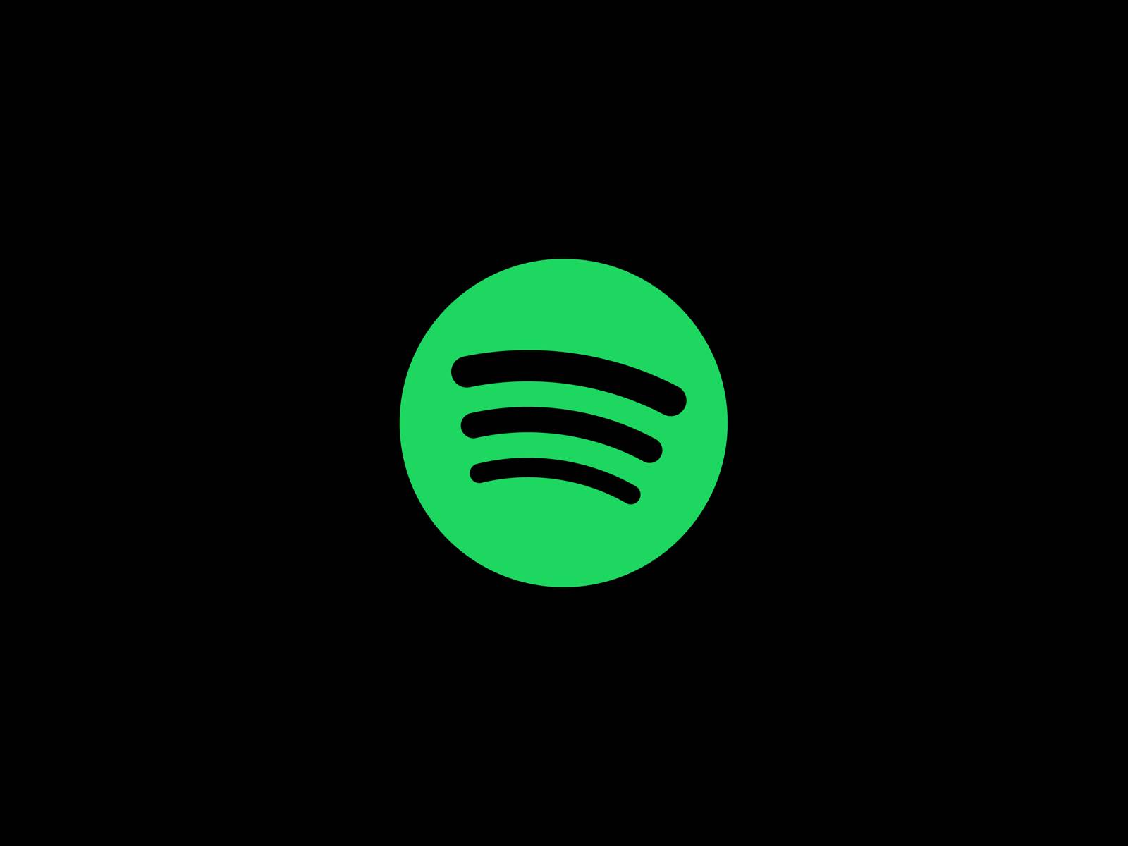 Spotify logo on a black background