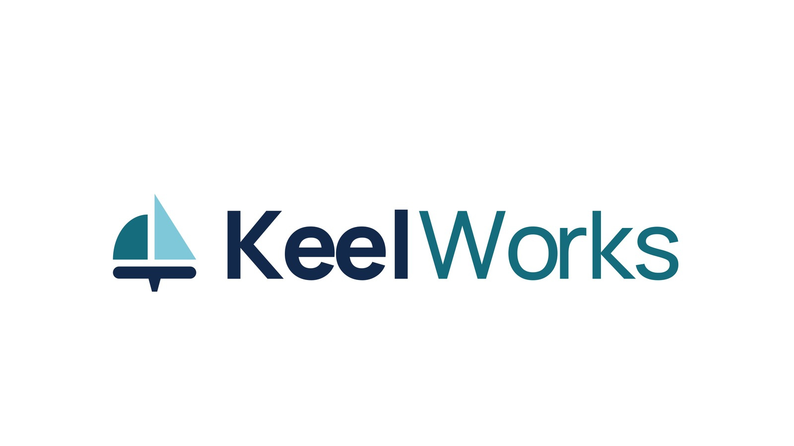 KeelWorks logo: a geometric sailboat with a keel beside the name KeelWorks and the tagline Empower Individuals Worldwide