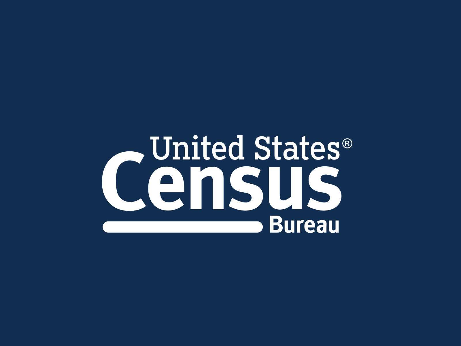 United States Census Bureau logo on a navy background